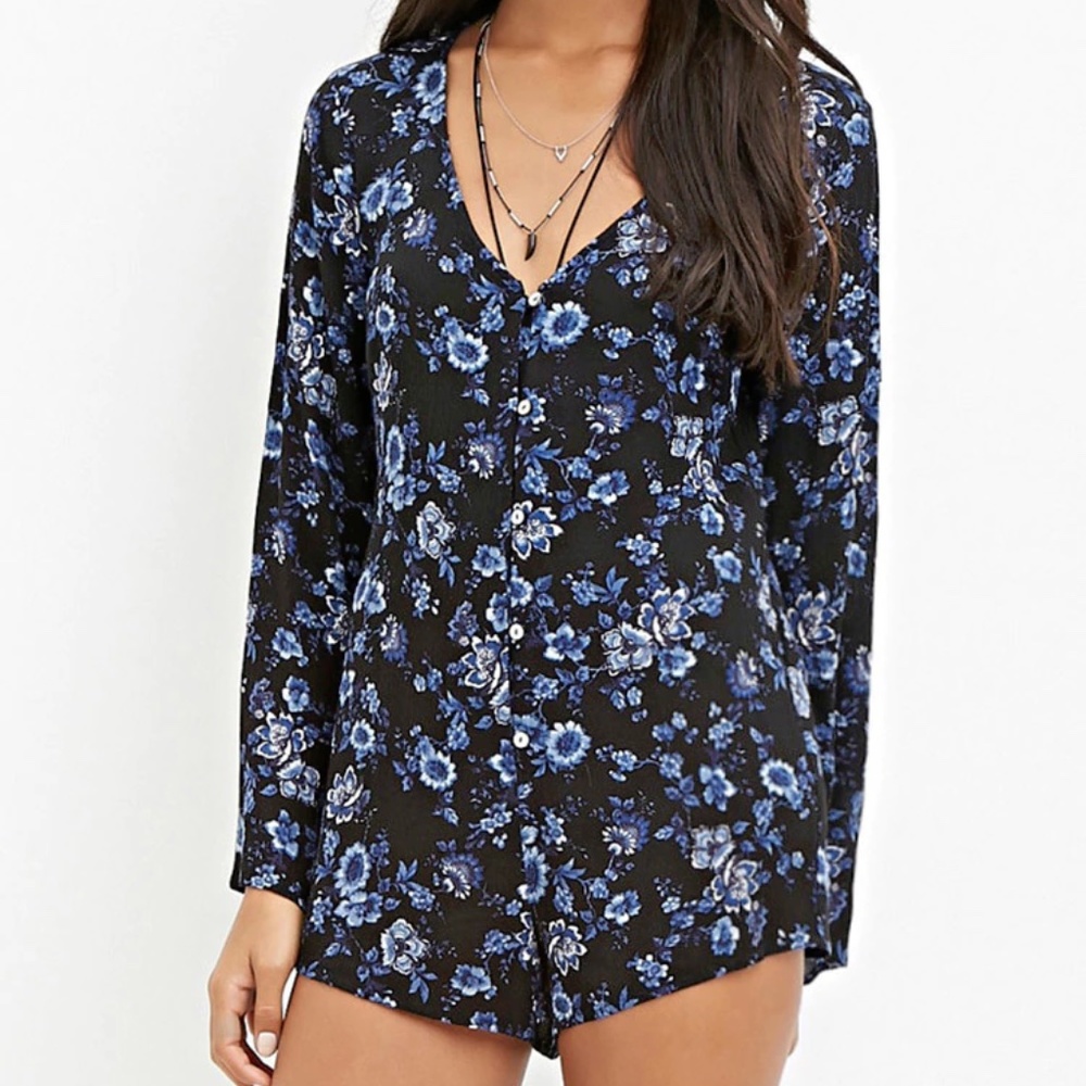 Forever 21 Floral Print Romper